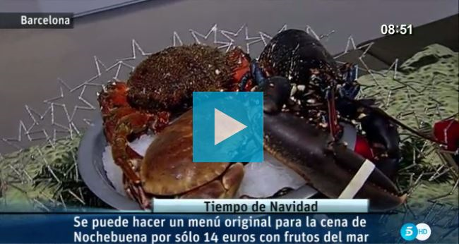 Fotografía de: Òscar Teixidó es entrevistado por informativos Telecinco en el acto “Per Nadal la bona cuina que et cuida” de Mercabarna | CETT